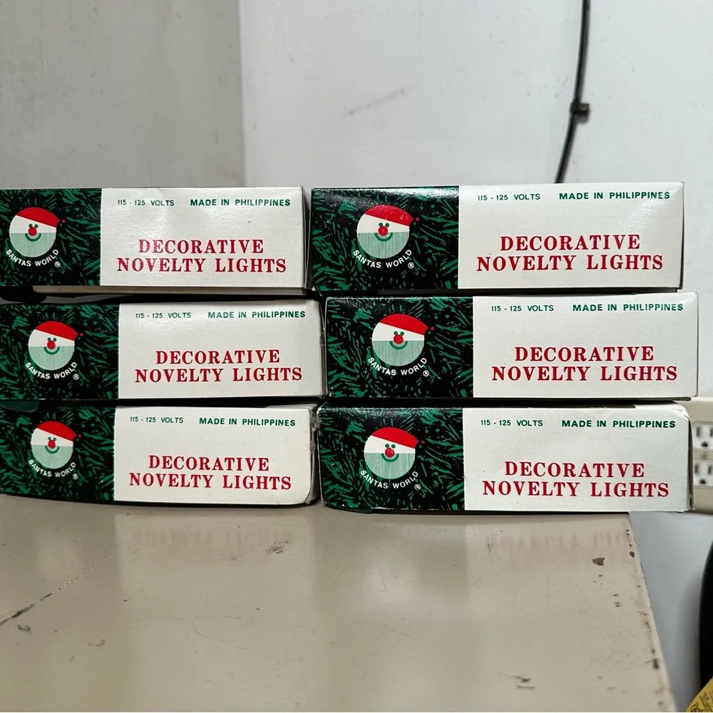 Vintage Kurt Adler White Candle Stick wax Drip Christmas Tree Lights Clips Works